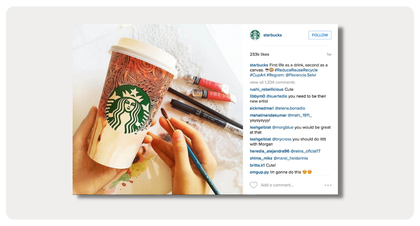 user generated content Starbucks