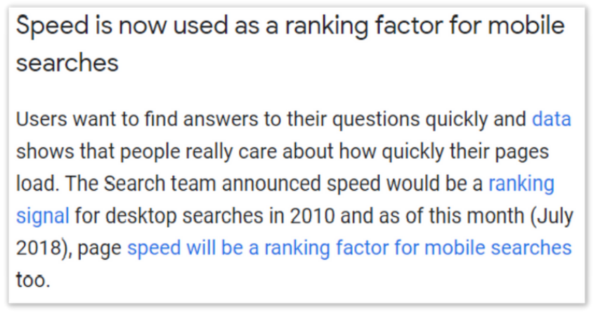 Google clearly says that Page speed is one of the top-ranking factors.