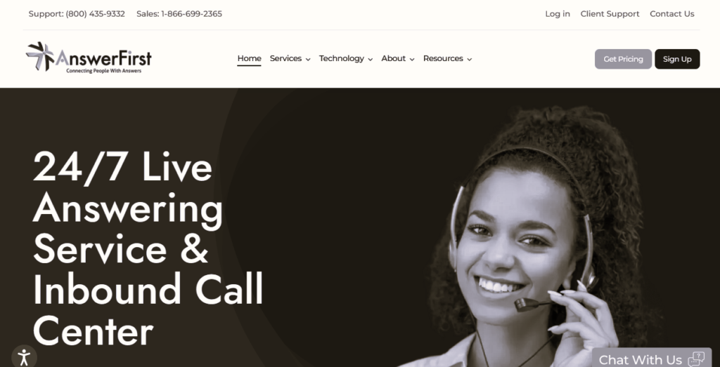 answering phone service small business AnswerFirst