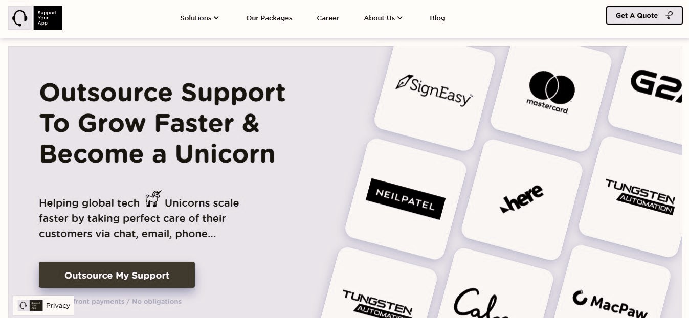 outsourced phone support Support Your App