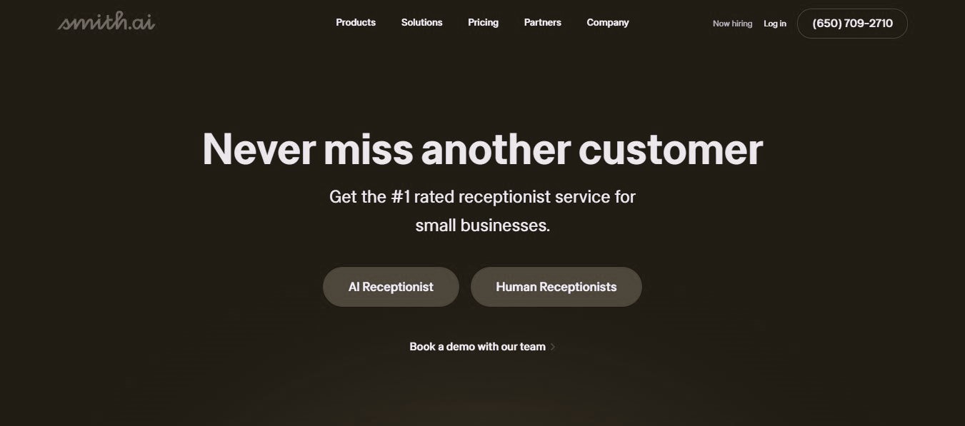 medical answering service companies smith AI