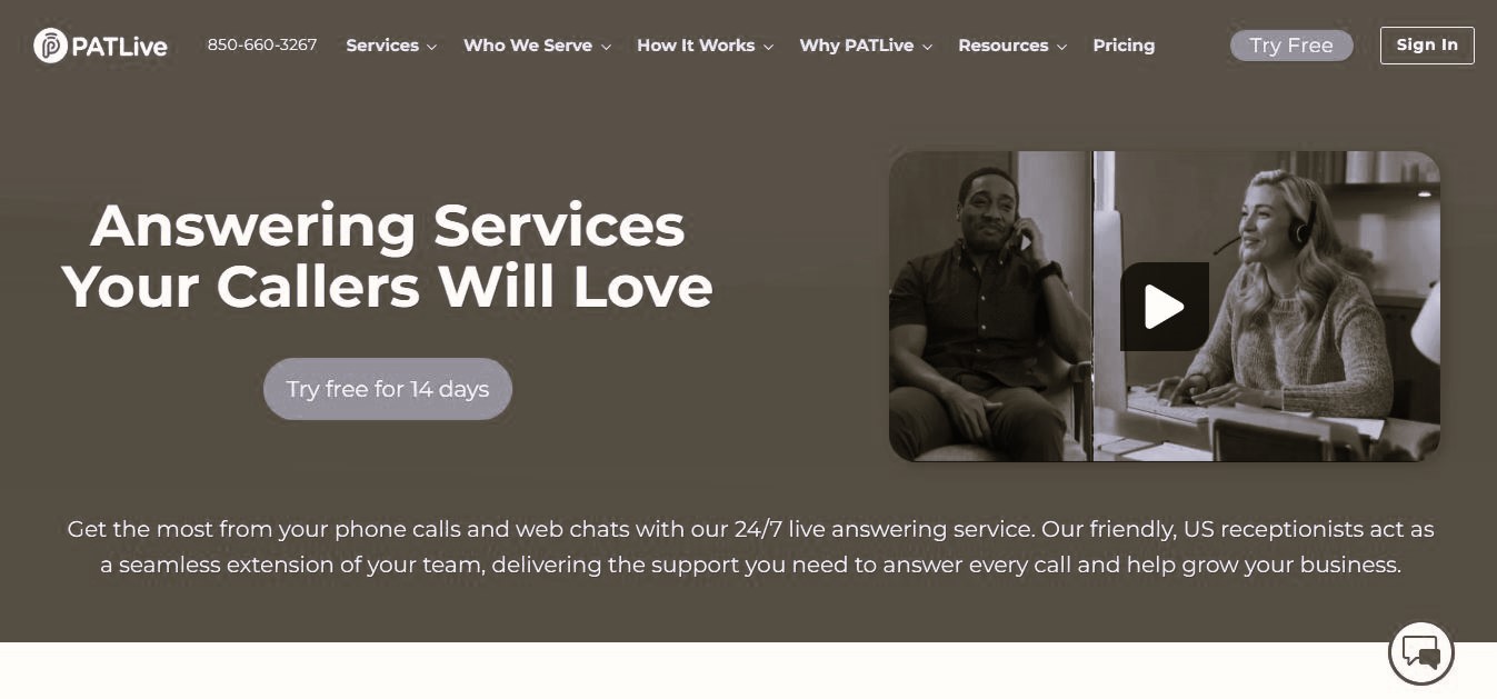 Cheapest Call Answering Service PAT Live